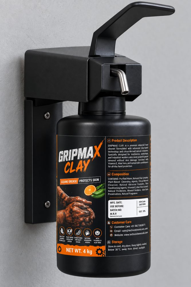 GRIPMAX Clay 4 kg can in a wall-mounted dispenser